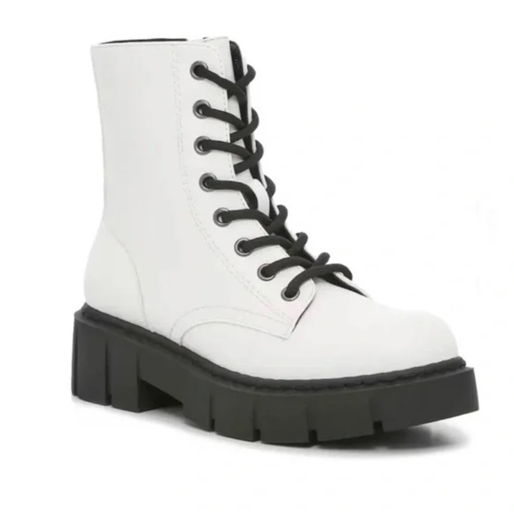 Mix No. 6 White Combat Boots